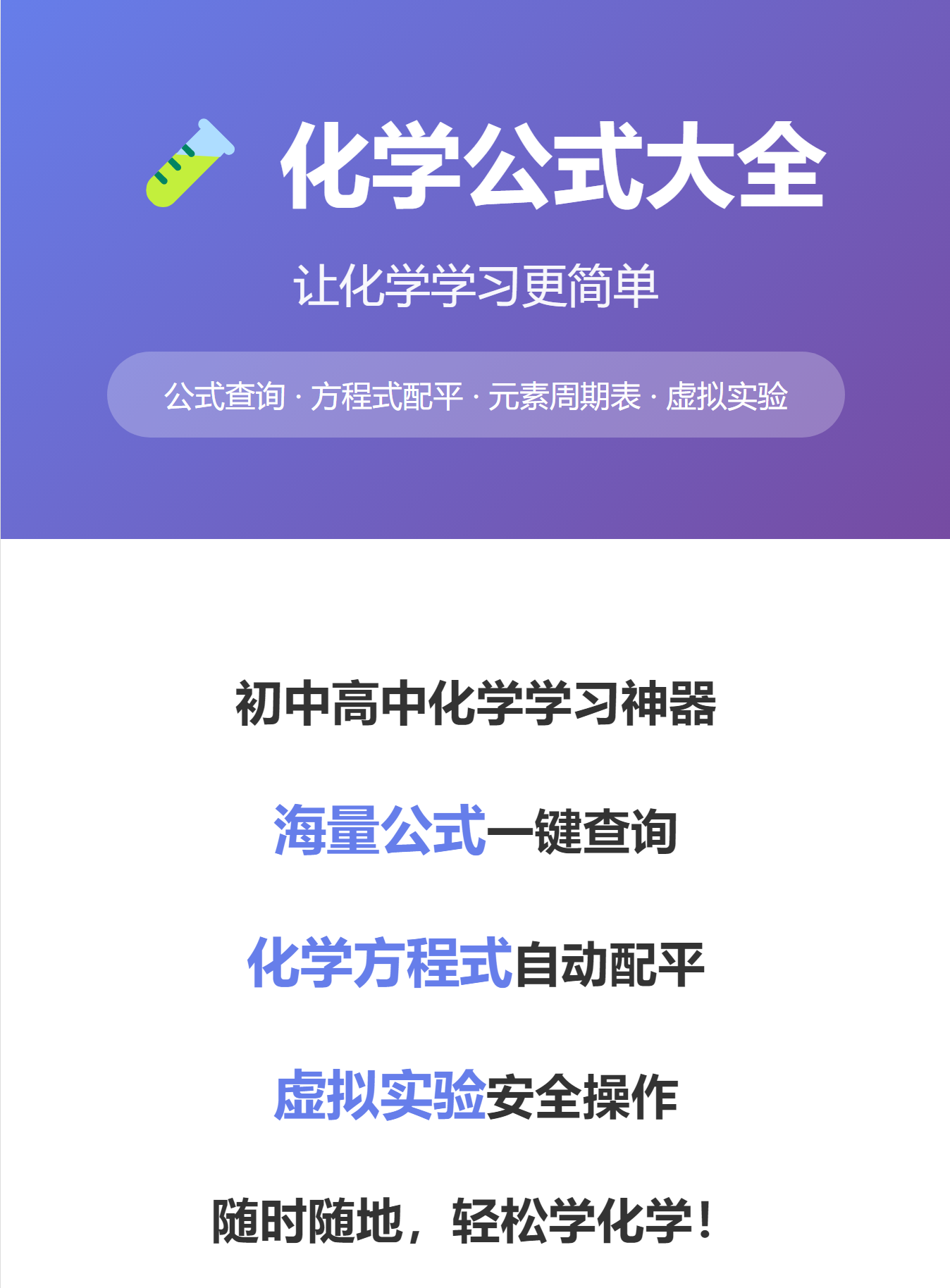 化学公式大全小程序宣传海报